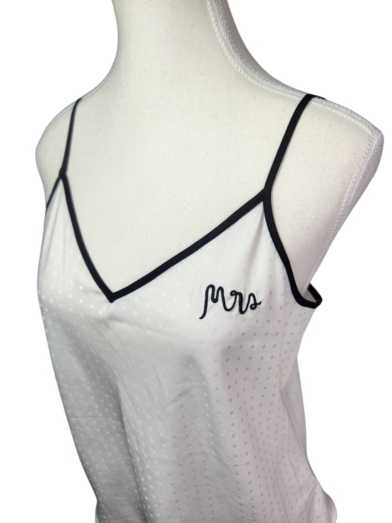 kate spade Other - Kate Spade New York "Mrs" Satin PJ Cami Top Sm White Swiss Dot Bridal Sleepwear